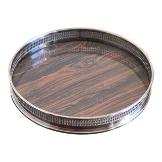 Mid-20th Century Silverplated Openwork Serving Tray, Italy For Sale