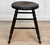 Antique Primitive Farmhouse Black Wood Round Milking Stool For Sale - Image 4 of 9