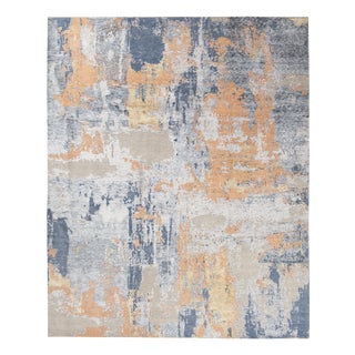 Abstract Hand-Knotted Rug in Bamboo, Silk and Wool, 2010s For Sale