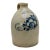 Unusual Antique American Blue Flower Decorated 2 Gallon Jug With Otsego New York Stoneware Merchants Name & Info Circa 1870s For Sale