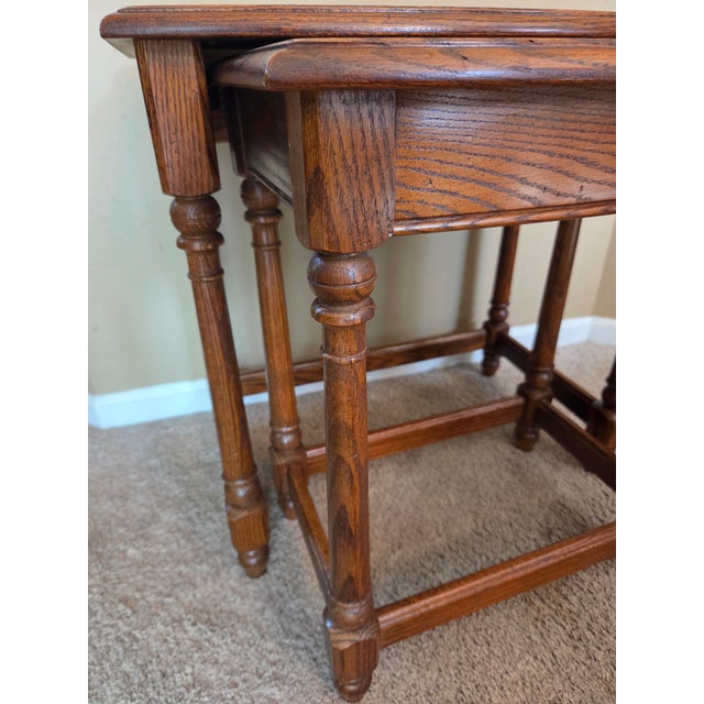 Mid 20th Century Vintage Ethan Allen Nesting Tables For Sale - Image 5 of 15