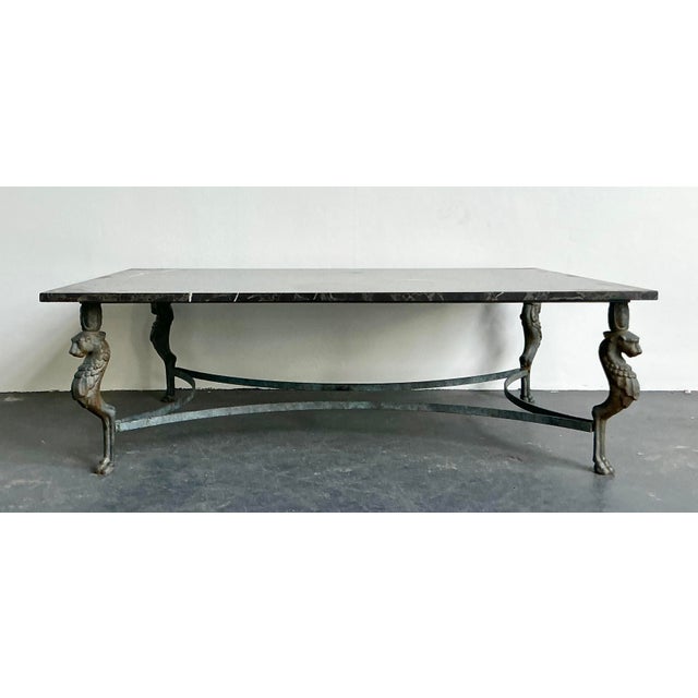 Vintage Regency Verdigris Coffee Table For Sale - Image 9 of 9