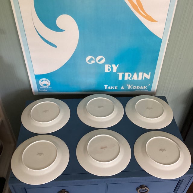 Renaissance Vintage Fitz and Floyd Renaissance Black and Gold Dining Plates- Set of 6 For Sale - Image 3 of 8