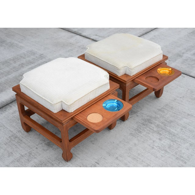 Coffee table with pull out stools discount