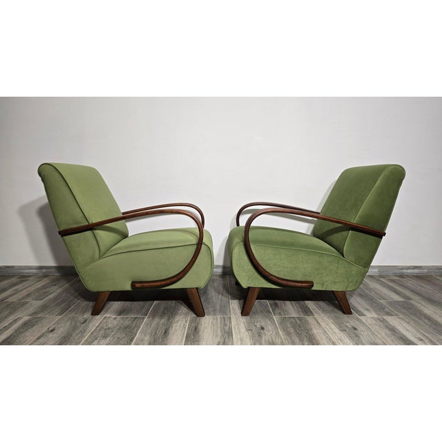 Set of Lounge Chairs by Jindrich Halabala, 1940s For Sale - Image 11 of 14