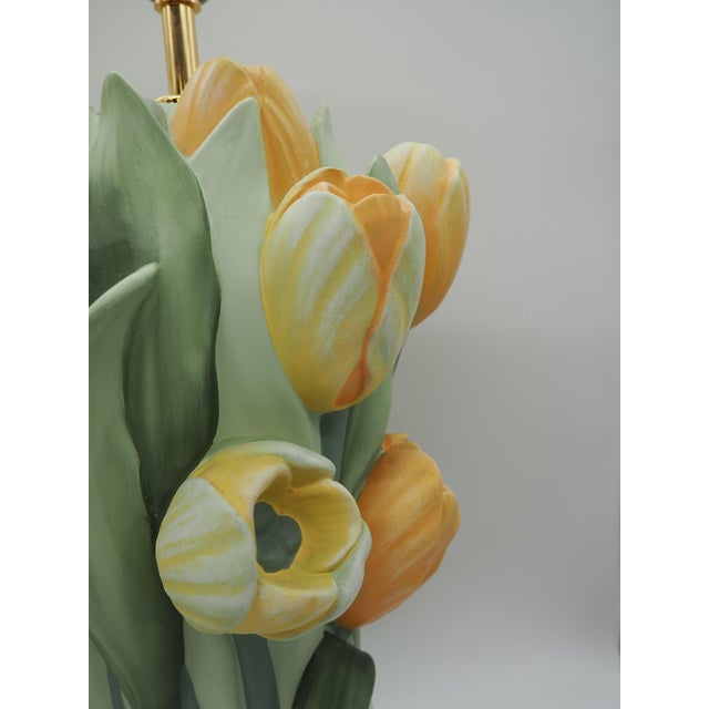 Boho Chic Vintage Tulip Table Lamps from Benab, Sweden, 1990s, Set of 2 For Sale - Image 3 of 13