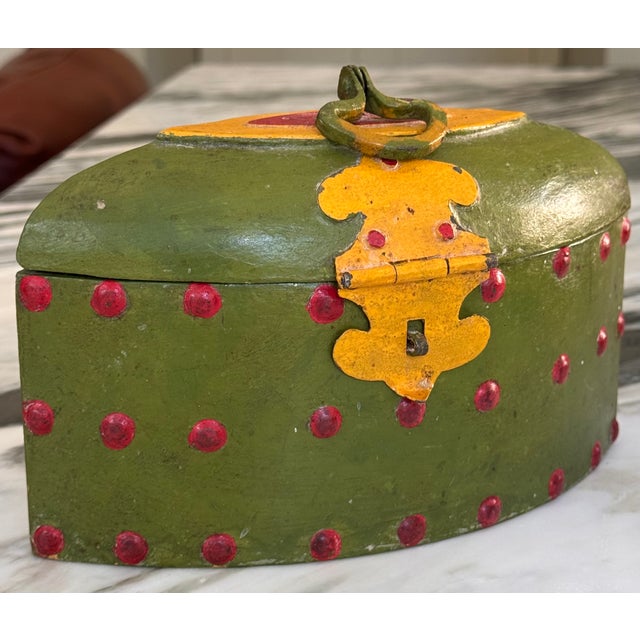 Made in India Decorative Tea Caddy For Sale - Image 9 of 11