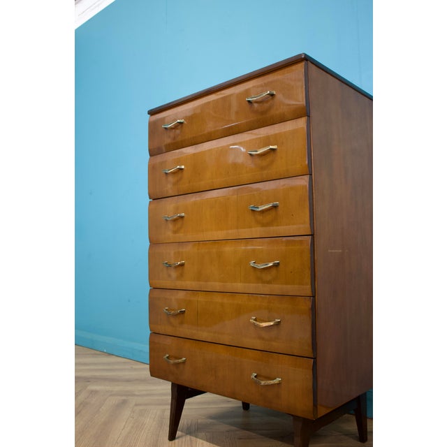 Mid-Century Modern Walnut Chest of Drawers from Meredew, 1960s For Sale - Image 6 of 10