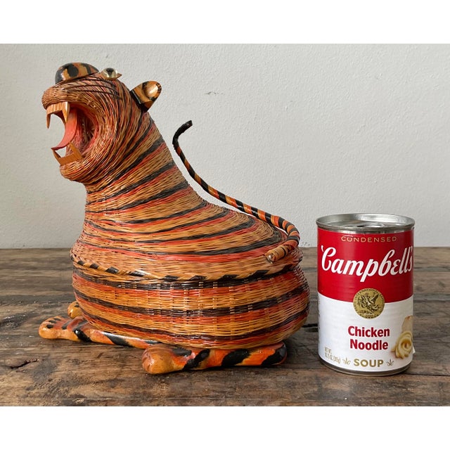 Wood Vintage Shanghai Weave Tiger Basket For Sale - Image 7 of 12