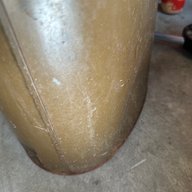 1970s Metal Oval Decorative Wastebasket For Sale In Atlanta - Image 6 of 7