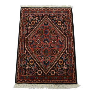 Fine Bidjar Rug 1’6” X 2’1” Red Wool Vintage Hand-Knotted Carpet