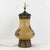 Mid 20th Century Vintage Hand Painted Table Lamp Mustard Yellow Country Landscape With Bridge and Foliage Motif For Sale - Image 5 of 12