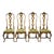 Mid 20th Century Italian Baroque Swedish Rococo Style High Back Dining Side Chairs - Set of 4 For Sale