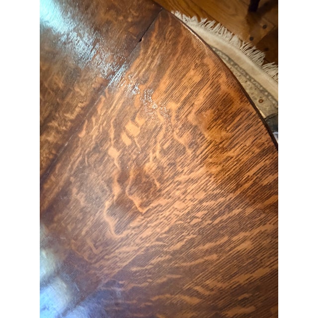 Late 19th Century Oak Pedestal Extension Dining Table With Carved Skirt and Sculpted Griffin Legs Attributed to R. J. Horner & Co. For Sale In Pittsburgh - Image 6 of 13