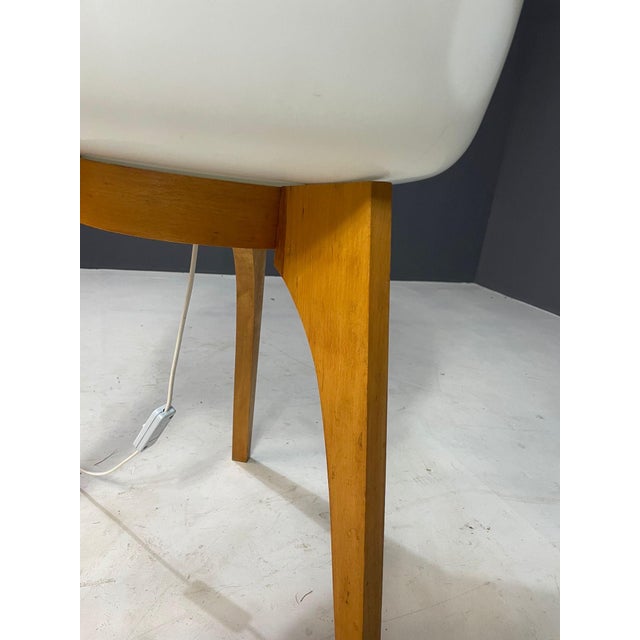 Large Floor Lamp in Wood & Frosted Glass by Uluv, Czechoslovakia, 1960s For Sale - Image 9 of 14