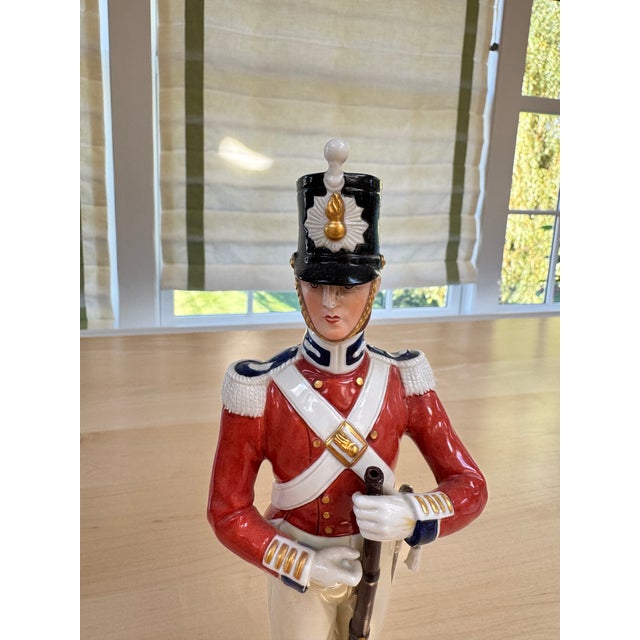 This is a beautiful porcelain Sizendorf figure from Germany Royal artillery 1830. Fine detailing.