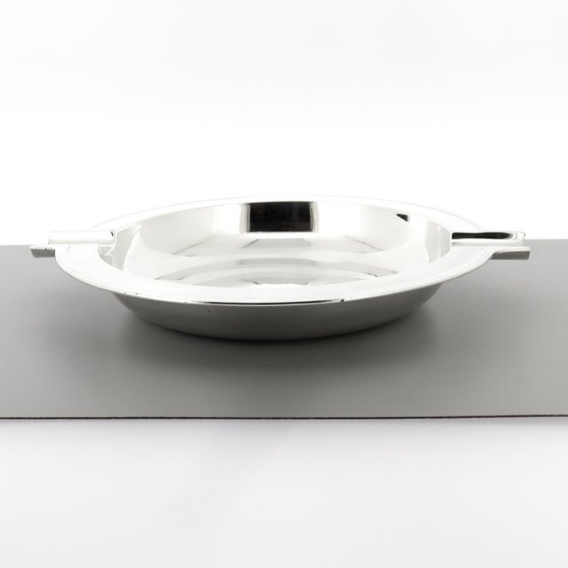 Metal Tiffany & Co. Modernist Sterling Silver Cigar / Cigarette Ashtray For Sale - Image 7 of 18