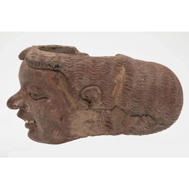 Antique Artefact Majapahit Terracotta Expressive Head For Sale - Image 5 of 8