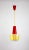 Mid-Century Red and Yellow Glass Pendant Lamp For Sale - Image 16 of 16