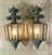 For sale is a magnificent and rare matching pair of antique or vintage solid brass exterior wall lanterns (also known as...