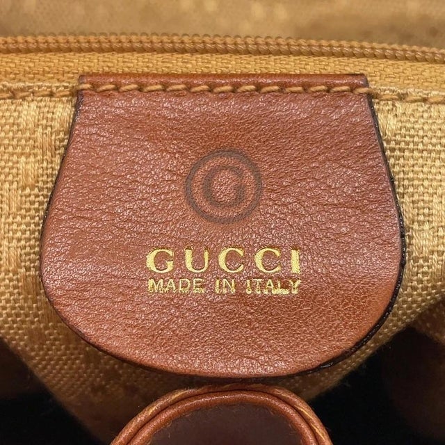 1990s Gucci Bamboo Mini Backpack Leather Brown For Sale - Image 16 of 17
