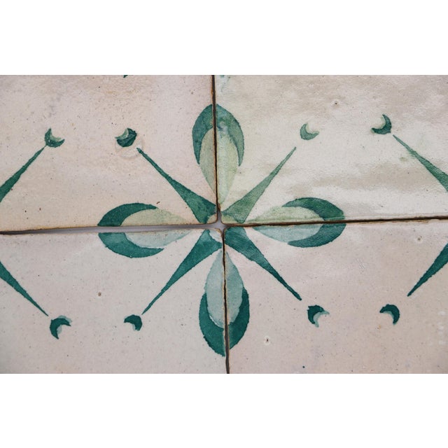 19th Century Set of Four Antique Symmetrical Tiles, Portuguese For Sale - Image 6 of 8