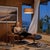 The Tambo Arc Lamp is a striking Mid-Century Modern lighting piece designed by Peter Morelli in 1984. Its sweeping arc...