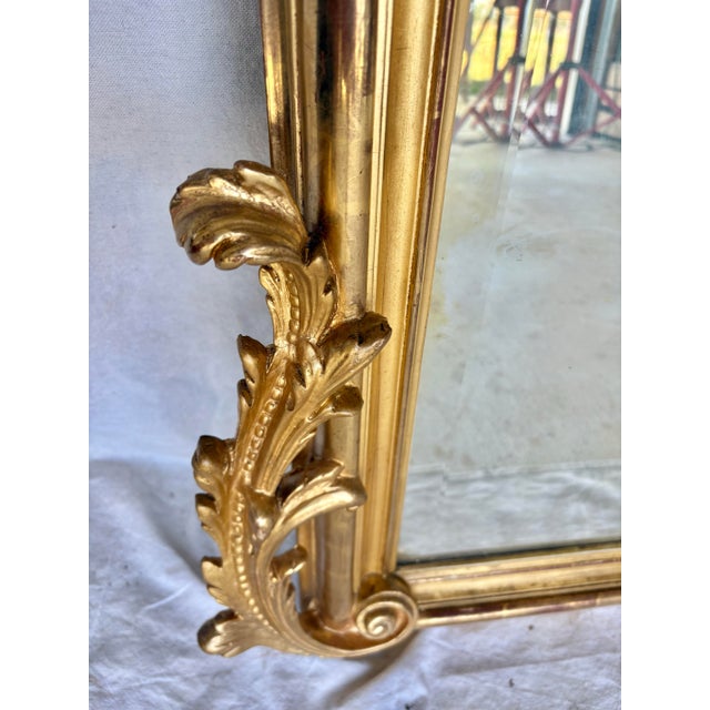19th Century French Louis XV Giltwood Wall Mirror For Sale - Image 11 of 13