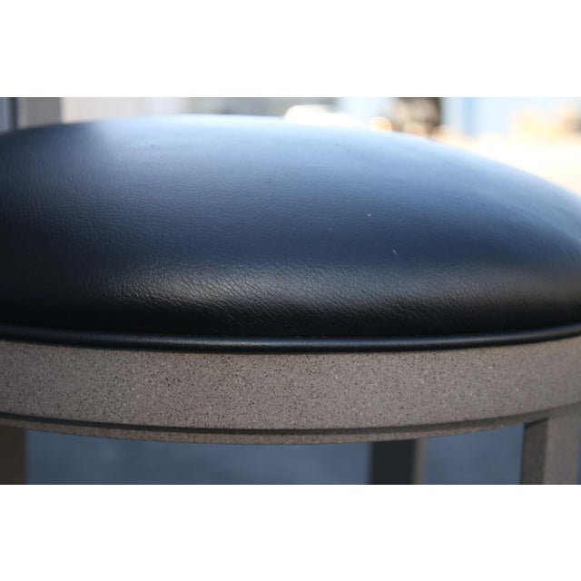 Wesley Allen Bali Swivel Stool With Low Back For Sale In Los Angeles - Image 6 of 8