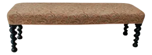 Antique Barley Twist Bench in Oak, 1880