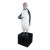 Jack Dowd 1996 Life Size Penguin Butler Dumb Waiter Hydrocal Sculpture 64" For Sale