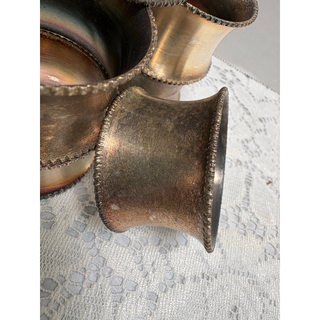 1970s Vintage Midcentury Silver Napkin Rings, Set of Eight For Sale - Image 5 of 6