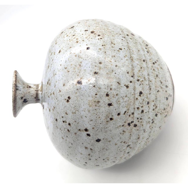 Mid-Century Modern 1970s Roger Butler Studio Pottery Speckled Glazed Bud Vase For Sale - Image 3 of 11