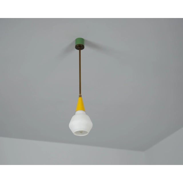 1950s Mid-Century Modern Italian Brass Hanging Light, 1950s For Sale - Image 5 of 5