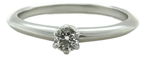 Tiffany & Co. Platinum Diamond Engagement Ring 0.18ct 3.6g, Size 7