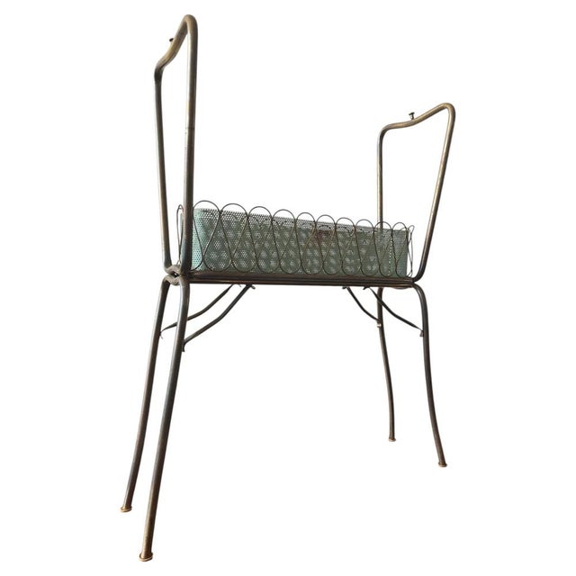 Mid-Century Modern French Perforated Metal Planter by Mathieu Matégot, 1956 For Sale - Image 6 of 16