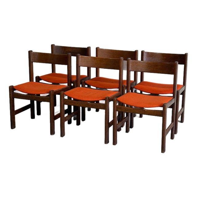 Set of 6 Vintage Hans Wegner Getama Danish Teak Dining Chairs 1960s For Sale