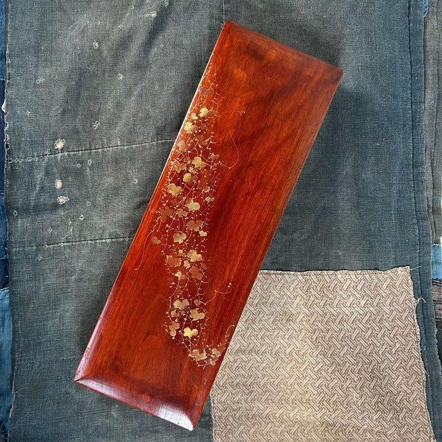 Brown Shōwa Era Wooden Writing Box, 1970s For Sale - Image 8 of 10