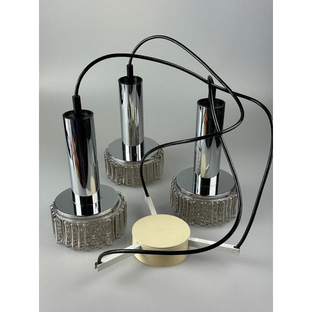 1970s Flame Cascade Lamp in Chrome Glass by Staff Leuchten, Germany, 1970s For Sale - Image 5 of 18
