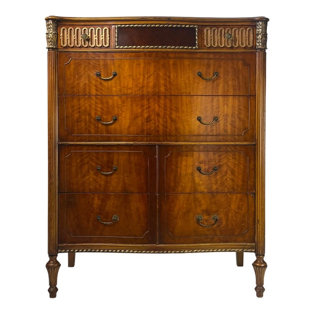Early 20th Century Neoclassical Serpentine Chest of Drawers For Sale