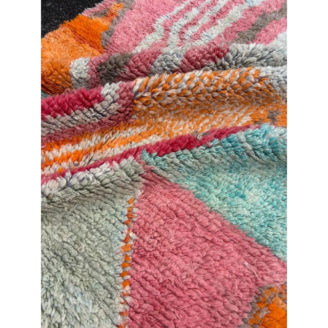 2020s Boho Chic Moroccan Boujaad Wool Rug For Sale - Image 5 of 6