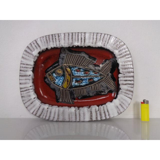 Glazed Lava Ceramic Bowl or Wall Art from Scheurich, Germany, 1960s For Sale - Image 6 of 16
