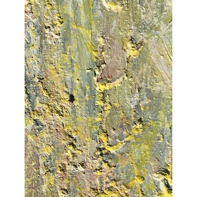 Contemporary Artwork "Golden Light" High Texture Oil Colorfield Painting on Canvas Board by Cl Auker For Sale - Image 4 of 6