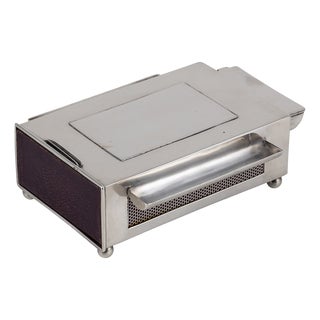 Antique Edwardian Silver Table Matchbox Holder, 1907 For Sale