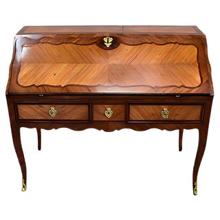 18th Century Regency Louis XV Mahogany and Rosewood Sloping Desk For Sale