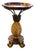 Vintage Hollywood Regency Faux Tortoiseshell Tray Top Pineapple Pedestal Accent Table For Sale