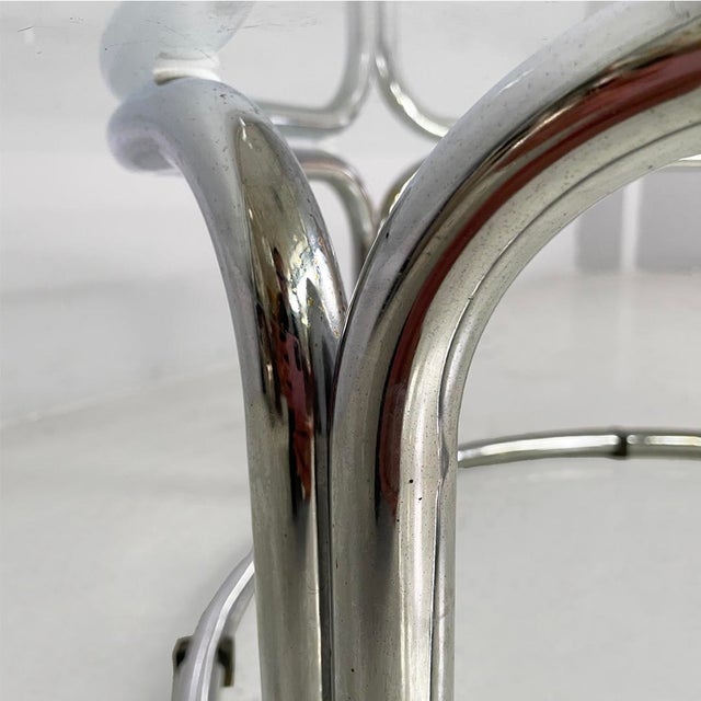 Italian Modern Coffee Table in Steel and Glass, 1970s For Sale - Image 9 of 13