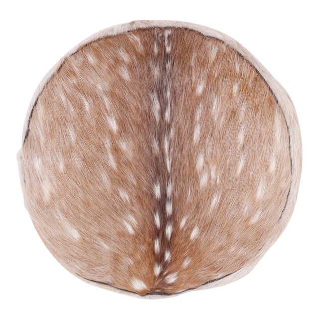 Mid 20th Century Anglo-Indian Deer Hide Pillow For Sale