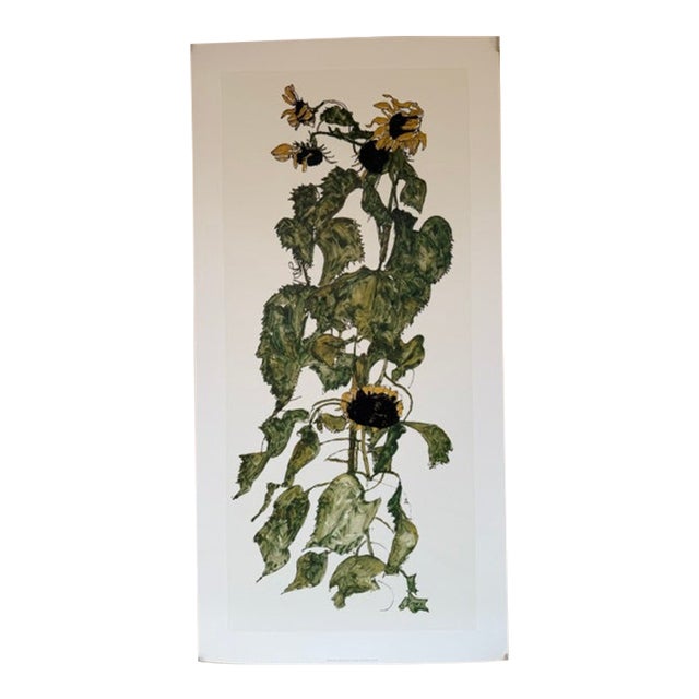 Egon Schiele (1890-1918), Sunflowers, 1917, Printed in Italy For Sale