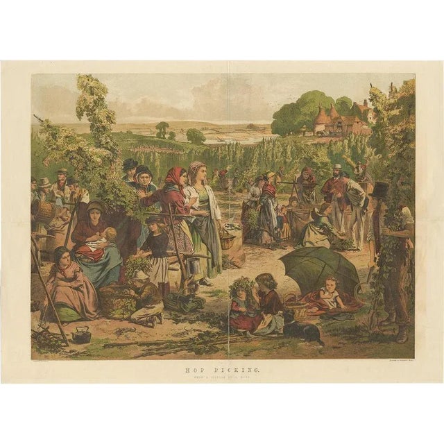After A. Hunt, Hop Pickers at Work, 1880, Print For Sale - Image 5 of 5
